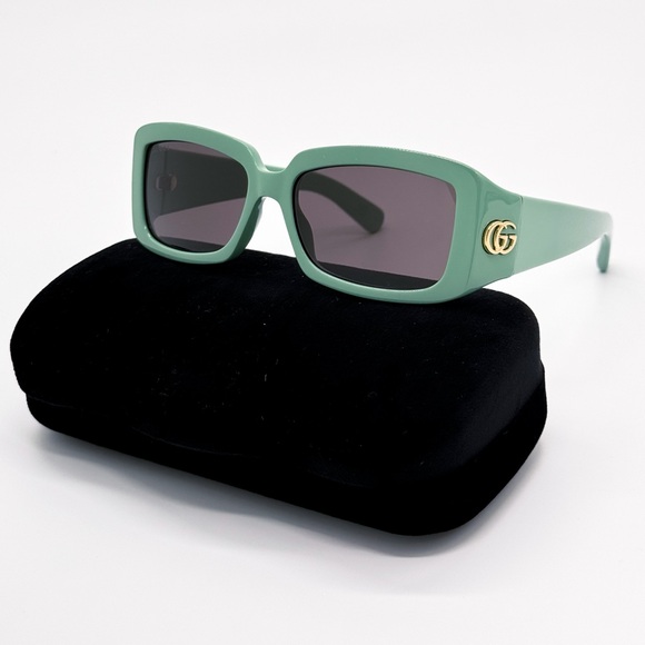 NEW GUCCI GG1403S 004 SQUARE GREEN GREY WOMEN SUNGLASSES GUCCI - Picture 3 of 10